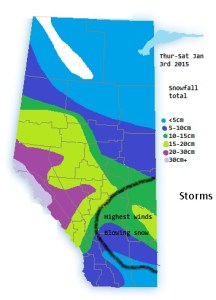 New year 2015 snowstorm
